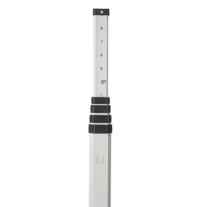 AdirPro 9 FT 10Th 3 Section Aluminum Grade Rod Telescoping Aluminum Grade Rod