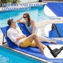 Karenhi 4 Pcs Foldable Poolside Chairs Portable Beach Chair Folding Seat for Edge of Pool Provide Back Support with Carry Bag for Adults Traveling Camping Picnic Lawn, 59 Inch