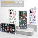 Compatible with Samsung Galaxy S23 Cases with Design, Cute Transparent Phone Case for Women Girls Girly with Heavy Duty Protective Bumper (Clear Dogs Paws)