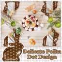 Bokon 100 Pcs Easter Paper Plates Disposable Bunny Shaped Plates Brown Rabbit Easter Party Tableware for Spring Holiday Dining Kitchen Party Supplies