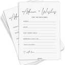GardenCity Advice and Wishes for the Mr and Mrs, Bridal Shower Games for 50 Guests, Bridal and Wedding Shower Advice Cards, 50 Cards, Minimalist