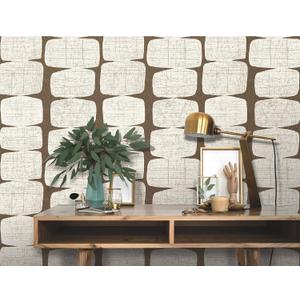 RoomMates Mid-Century Beads Peel and Stick Wallpaper, Brown
RMK12348PL, Self-adhesive vinyl, Removable, repositionable, no residue, Brown