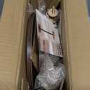 Round Side Table, Small Drink Table for Small Spaces, Modern Accent Nightstand with Solid Wood Leg for Living Room, Bedroom, Corners, and Office (Rustic Brown)