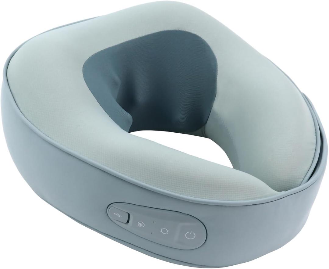 Portable Electric Neck Massager Pillow Shiatsu Shoulder Massager, Neck Tension for Pain Relief with Soothing Heat for Traveling, Home, Airplane, Office (Color : C)