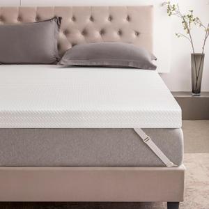 3 Inch Plush Queen Gel Memory Foam Mattress Topper, Cooling Bed Topper with Removable Cover, Soft & Pain Relief & Breathable, CertiPUR-US & Oeko-Tex Certified
