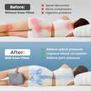 Knee Pillow for Side Sleepers,Knee Support Pillow for Between Knees While Sleeping,Memory Foam Knee Cushion for Hip,Leg,Back Pain Relief (Gray)