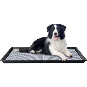 HQ4us Dog Pee Pad Holder Tray with Grate 3423, Large Dog Litter Box Toilet, Puppy Pee Pad Holder, Less Mess, Dog Potty Indoor Outdoor for Balcony
