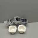 4 Pack Self Watering Pots 4-inch Decorative Flower Planters for Indoor Plants Modern Square planters for Small Plants Window Sill Planters for Succulents, African Violets, Herbs(Sliver Black)