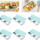 6 PCS Stainless Steel Snack Containers, Double Compartment Reusable Food Storage, Dishwasher-Safe & Leak-Proof, Ideal for Travel, Outdoor Camping, Work and Daily Use