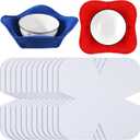 Tudomro 12 Pieces Cozy Pre Cut Batting Quilt Batting Fabric Batting for Quilting Bowl Cozy Pattern Template Bowl Wrap Cut on Fold Template for Sewing DIY, 9.84 x 9.84 Inch