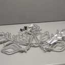 Joomer 35'' Christmas Large Snowflake Lights Decoration Waterproof Outdoor Christmas Lights Super Bright with Timer for Home Party Wall Hanging Light (White & Blue)