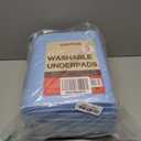 Washable Underpads Large 34"x36" (Pack of 5) Reusable Waterproof Bed Pads for Adults & Seniors, Extra Heavy Absorbency Incontinence & Bedwetting Pads, Soft, Blue.