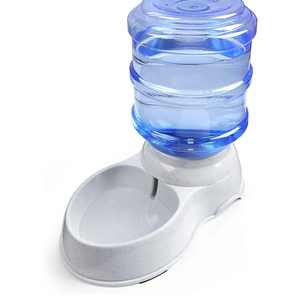 Pet Water Dispenser Station - 1 Gal Replenish Pet Waterer for Dog Cat Animal Automatic Gravity Water Drinking Fountain Bottle Bowl Dish Stand