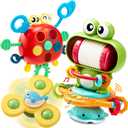 JOYIN Musical Baby Toys - Suction Cups High Chair Toys - Spinner Teether - Keep Infant Teether from Falling - Montessori Sensory Present for Toddlers - Birthday Gifts for Baby 18 Months