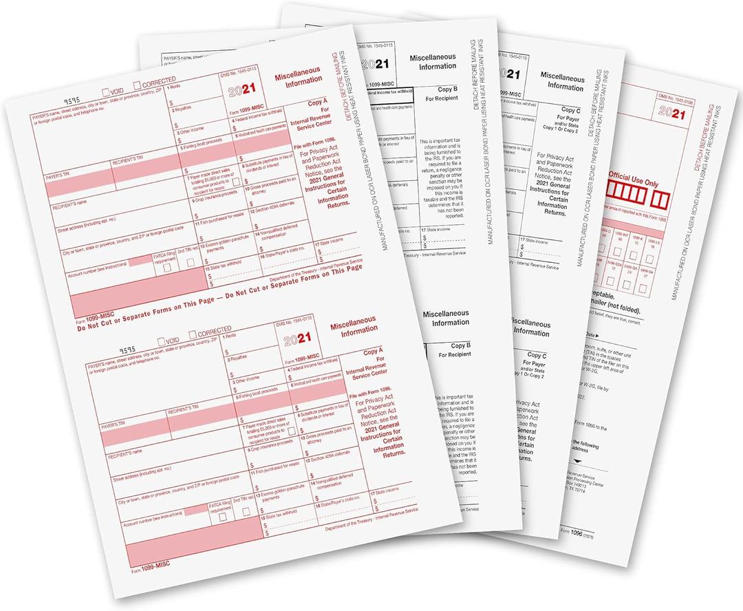 1099 MISC and NEC Forms 2022 Laser Forms IRS Approved Designed for QuickBooks and Accounting Software 4 Part Tax Forms Kit, 50 Vendor (25 MISC - 25 NEC)