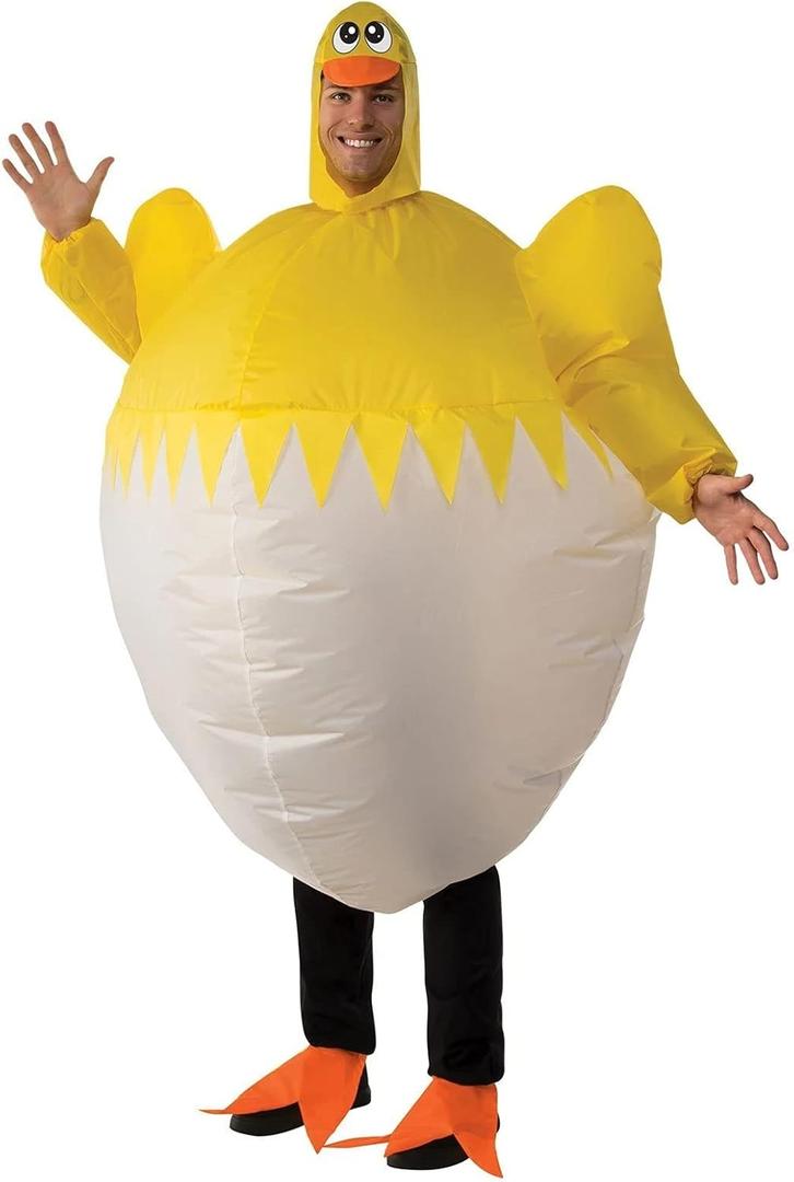 Rubies Chicken Inflatable Costume for Adults, Unisex One Size (Yellow)