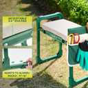 Saker Garden Kneeler and Seat Foldable Gardening Stool with Extendable Legs & Thickened Pad, Tool, Heavy Duty 400lbs Support for Elderly, Gardening, Outdoor Use