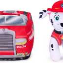 Paw Patrol Marshall 2-in-1 Vehicle Plush, 6-Inch Stuffed Animal with 8-Inch Plush Toy Firetruck, Kids Toys for Boys and Girls Ages 3 and Up