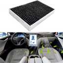 for Tesla Model S Cabin Air Filter with Activated Carbon Fit 2016+ Model S Fit 21072736-00-A 1072736-00-B (2016+ Activated Carbon)
