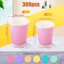 Sawysine 5 oz Disposable Paper Bathroom Cups, 300 Count Mouthwash Rinse Cups, Thick & Leak-resistant Mini Cup for Hot/cold Water, Coffee, Juice, Espresso & Parties(Fresh Classic Style)