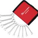 SPEEDWOX 10-Piece Mini Wrench Set, Standard SAE Sizes, High Carbon Steel, Portable Canvas Bag