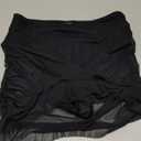 Women's Bikini Swimsuit Bottoms High Waisted Sheer Short Swim Skirt, Size Medium