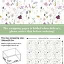 JarThenaAMCS 6 Sheet Wildflower Wrapping Paper -Not Roll- Watercolor Floral Flower Gift Wrap Paper Folded Flat Large Art Papers for DIY Crafts Gift Wrapping, 27.6 x 39.4 Inch