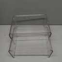 Clear Cabinet Organizer, Shelf Organizer Set of 2 for Kitchen Pantry Organizers and Storage, Display Cabinet Shelf Room Decor Countertop Desk Shelves, Patented Spice Organization for Cabinet