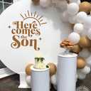 Here Comes The Son Decal - Baby Shower Party Decoration Supplies, Welcome Little Man Decors, Gender Reveal Party, 1st Birthday Party Supplies,Here Comes The Sun Baby Wall Sticker