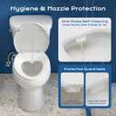 Bidet Toilet Seat Non-Electric, Self-Cleaning Dual Nozzles for Frontal & Rear Wash, Adjustable Water Pressure, Slow-Close Lid, Fits Elongated Toilets Hygienic & Eco-Friendly Upgrade (Elongated)