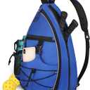 Goloni Pickleball Bag for Women,Mens Pickle ball Backpack,Lightweight Sling Bag with Fence Hook,Large Capacity,Safety Pocket (Blue)