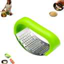 Stainless Steel Garlic Press Easy to Clean, Stainless Steel Garlic Press Rocker, Garlic Crusher Stainles Steels, Garlic Rocker, Garlics Rockers Press, 3-in-1 Garlics Crusher, For Kitchen Gadget (1)