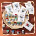 Gejoy 25 Sets Positive Mini Figurines Gifts Miniature Emotional Mini Rubber Toy with Positive Card Gift Bags Inspirational Birthday Gifts for Coworkers Employees (Rock)