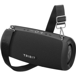 Tribit StormBox Lava Portable Bluetooth Speaker, 80W Loud Wireless Speaker, 24H Playtime, IP67 Waterproof, Bluetooth 5.4, Custom EQ, XBass, Built-in Mic, TWS Pairing for Camping/Beach/Party/Outdoor (Black)