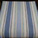 Arden Outdoor Midback Chair Cushion, 18 x 16.5, Rain-Proof, Fade Resistant French Blue Linen Stripe