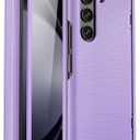 Slim Fit Designed for Samsung Galaxy Z Fold 5 Case, Ultra-Thin Z Fold 5 Case with Screen Protector & Hinge Protection, Support Wireless Charging Protective Phone Case for Z Fold 5, Purple