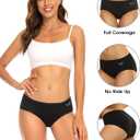 Benirap Womens Underwear Soft Cotton Hipster Panties Breathable Briefs 5 Pack, L