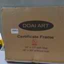 DOAI ART Diploma Frame 14 x 17 with Mat Solid Wood Display Document/Certificate 16x20 without Mat and Picture 17x14 with Black Over Gold Mat | Wall Hangers,New Zealand Cypress,HD Glass,Mahogany