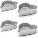 Thymart Mini Tart Pan Set, 4-Inch 4Pcs with UN-Removable Bottom Non-Stick Round Quiche Bakeware for Oven and Instant Pot Baking, Pudding Mold Quiche Pans