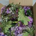 DearHouse Artificial Peony Flower Garland  6ft/Strand Silk Peony Garland with Pink Flowers for Wedding Party Table Decoration,Deep Ruby (Wisteria)