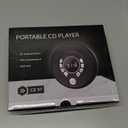 Greadio Portable Bluetooth CD Player with 2000mAh Rechargeable, Personal CD Player for Car with FM Transmitter/AUX, CD Discman Player with Headphone, 120s Anti-Skip, USB Port, Backlight (Black)