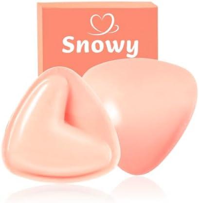 Snowy Sticky Bra Inserts,Reusable and Waterproof Double Sided Push Up Sticky Bra for Women Dresses Bikinis, Large