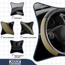 Skechers Steering Wheel Cover,Max Cushioning Leather Steering Wheel Cover Universal Fit 14" 1/2-15" Car Wheel Protector for Men Women Fit Suvs,Vans,Sedans,Car,Trucks,Beige