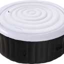 Tlswshsy 5.4 Ft Inflatable Hot Tub Cover- Energy Saving Lid for Round Hot Tub- Foldable Protective Rain Overflow Cover for Outdoor Inflatable Hot Tubs