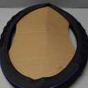 Flying Banner car Steering Wheel Cover Faux Leather Massage Universal fit 3D Honeycomb Hole Anti-Slip Sporty 15 Inches (Blue Black)