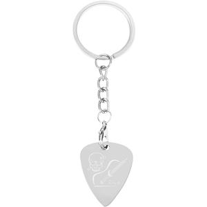 5 x 1 Pcs Stainless Steel Guitar Pick,Guitar Pick Keychain,Gift for Guitarist,Music Lover Gifts,Guitar Lovers Keychain,Music Gifts