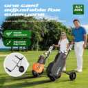 Adjustable 2-Wheel Golf Pull Cart Junior Golf Push Cart for Ages 3 to Adult, Adjustable Upper Bracket & Handle Height