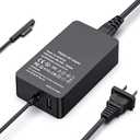 Surface Pro Charger 65W 15V 4A Surface Laptop Charger Replacement for Microsoft Surface Pro X/9/8/7/6/5/4/3 Surface Laptop1/2/3/4/5/Studio Surface Go1/2/3 Surface Book1/2/3 Power Supply Adapter
