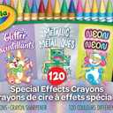 Crayola Special Effects Bulk Crayon Set (5 Pack), 24 Crayons for Kids, Coloring Supplies for Arts & Crafts, Glitter, Pastel, Bold & Bright, Neon, Metallic [ Exclusive]
