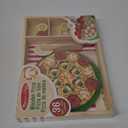 Melissa & Doug Wooden Pizza Party Play Set, 36 Self-Stick Toppings, Pizza Toy Kitchen Set & Play Kitchen Accessories, Preschool Toys for Boys & Girls 3+